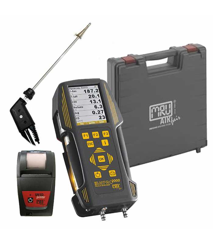 MRU AMPRO 2000 Gold [410134-02] Combustion Analyzer - Kit 2 With Printer (O2/CO And CO2)
