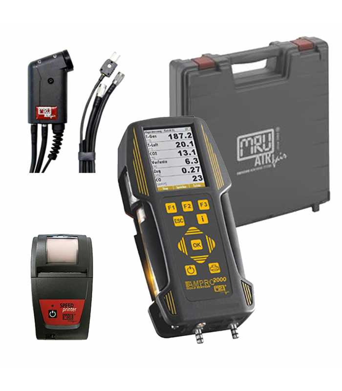 MRU AMPRO 2000 Gold [410134-04] Combustion Analyzer - Kit 4 With Printer (O2/CO/No And CO2)