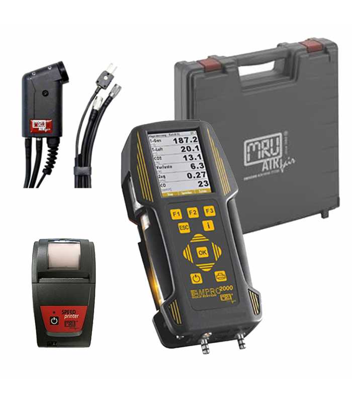 MRU AMPRO 2000 Gold [410134-06] Combustion Analyzer - Kit 6 With Printer (O2/CO/No/No2 And CO2)