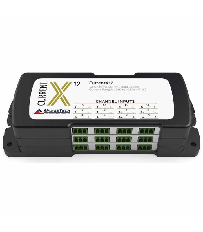 Madgetech CurrentX12-160mA [902197-00] 12-Channel Low-Level DC Current Data Logger with 160mA Range
