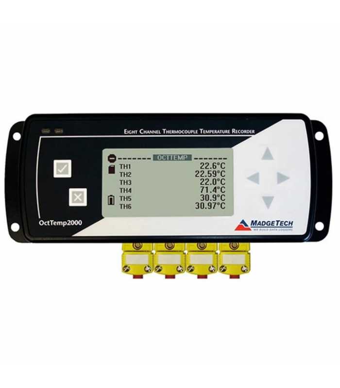 Madgetech OctTemp2000 [OCTTCTEMP2000V2] 8-Channel Thermocouple Based Temperature Recorder