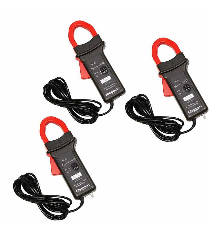 Megger CP600DCIDKIT [CP‐600DC‐ID-KIT] 600A AC/DC 2 Inch Hall Effect Current Clamp (Kit of 3)