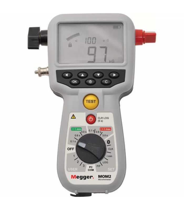 Megger MOM2 [BD-59094] Micro-ohmmeter w/ Separate 5m Leads, 240 A
