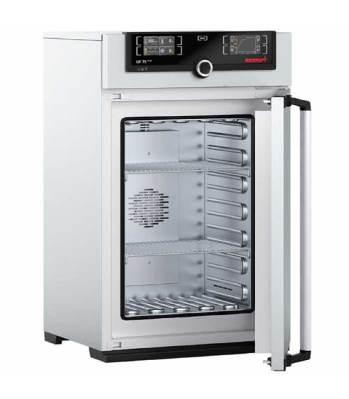 Memmert UF Series [UF75 PLUS-230V] Standard Delivery Universal Oven 74L/2.7cuft, Forced Air Convection, 230V with Twin Display Controller, Programmable, ATMO Control Software