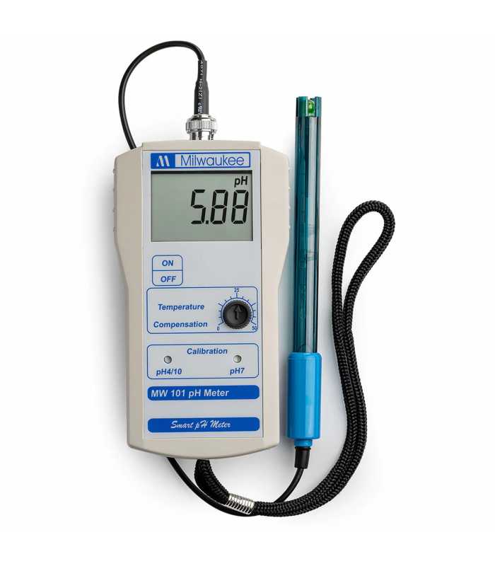 Milwaukee MW-101 [MW101] PRO pH Meter, High Accuracy, 2 Point Manual Calibration (0 to 14 Range)