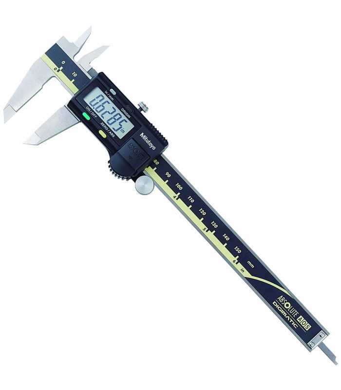Mitutoyo 500 Series [500-175-30] Digital ABSOLUTE AOS Digimatic Caliper with OD, ID Carbide Jaw 0-6in (0-150mm)