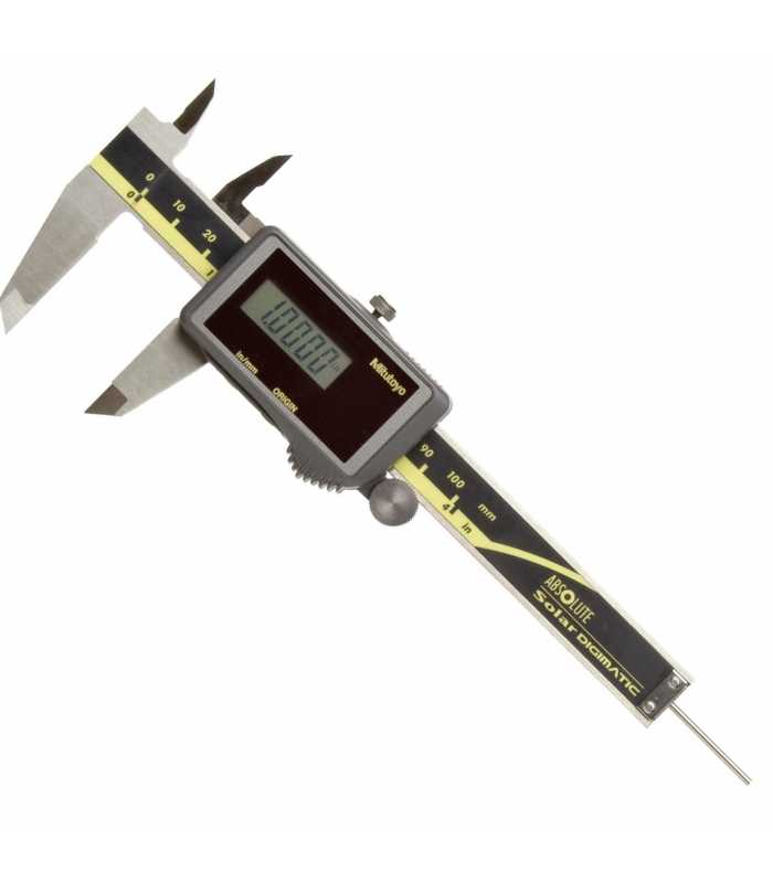 Mitutoyo 500 Series [500-473] Digital ABSOLUTE Digimatic Caliper-Solar Powered Without SPC Output 0-4in (0-100mm)