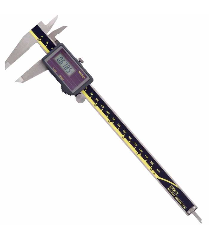 Mitutoyo 500 Series [500-475] Digital ABSOLUTE Digimatic Caliper-Solar Powered Without SPC Output 0-8in (0-200mm)