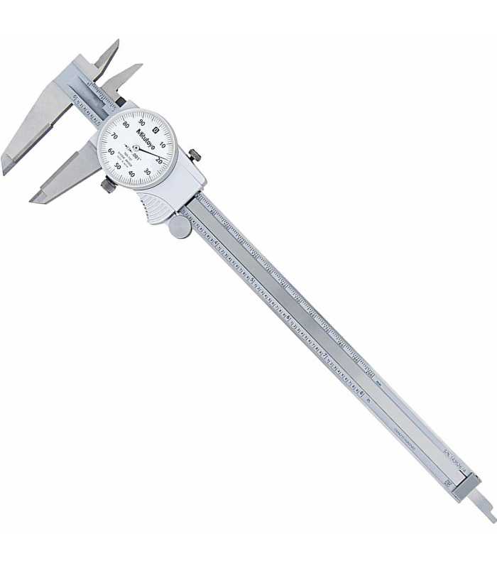 Mitutoyo 505 Series [505-737] Dial Caliper with Carbide-Tipped Jaws OD 0-8in