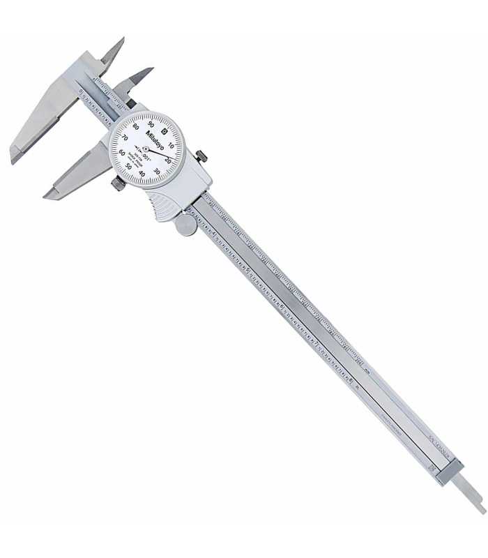 Mitutoyo 505 Series [505-739] Dial Caliper with Carbide-Tipped Jaws OD & ID 0-8in
