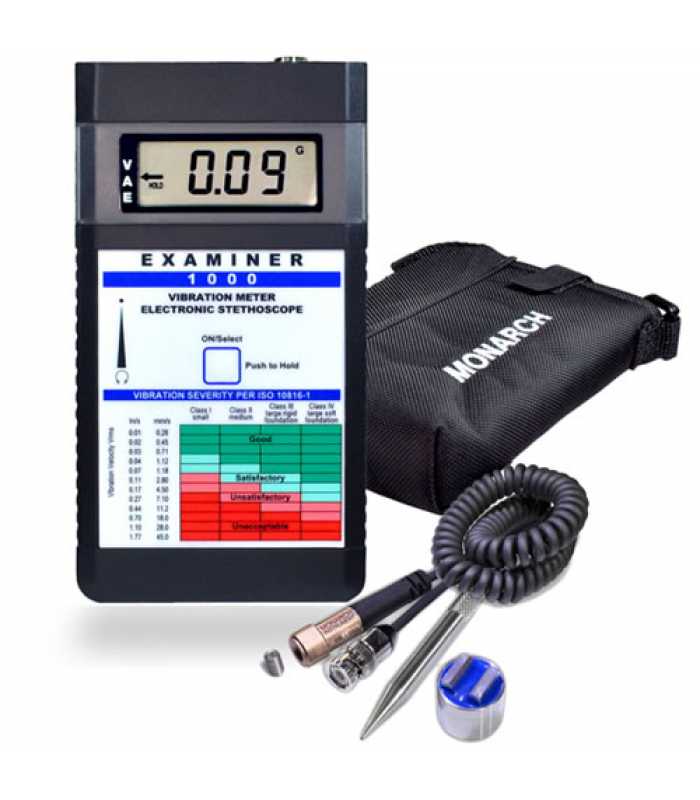 Monarch Examiner 1000-CAL [6400-011-CAL] Vibration Meter Kit with NIST Clibration
