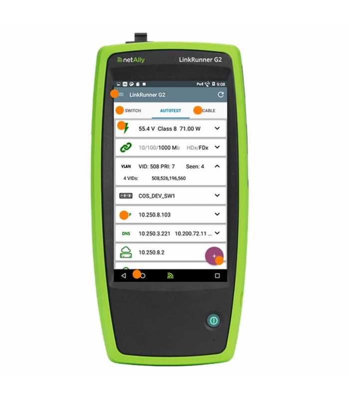 NetAlly LinkRunner G2 [LR-G2] Android-Based Smart Network Tester and Troubleshooting Tool