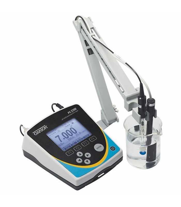 OAKTON PC 2700 [WD-35414-00] pH / Conductivity / Temperature Benchtop Meter with Electrode Stand and Software