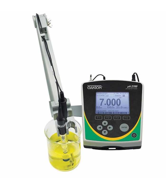 OAKTON PH 2700 [WD-35420-21] pH / Temperature Benchtop Meter w/ Electrode, Software, Stand, & NIST