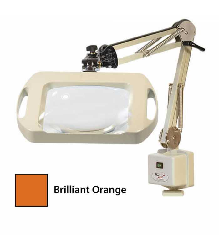 OC White Vision-Lite [71300-BO] Rectangular Magnifier - 25" Reach - Screw Down Base (Brilliant Orange)