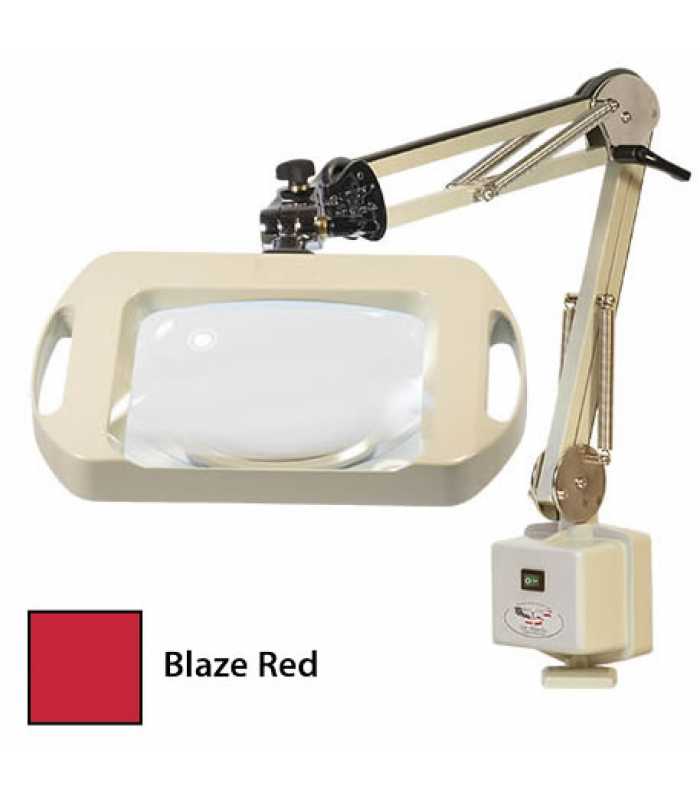OC White Vision-Lite [71300-BR] Rectangular Magnifier - 25" Reach - Screw Down Base (Blaze Red)