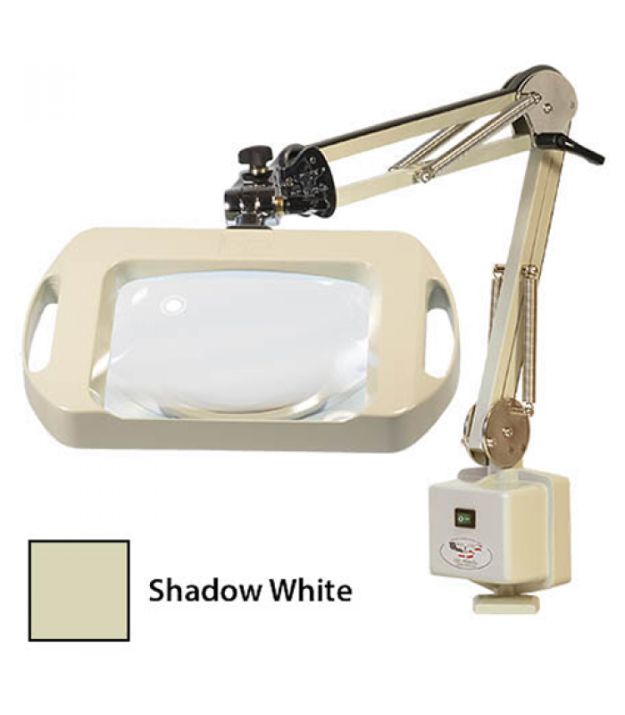 OC White Vision-Lite [71300] Rectangular Magnifier - 25" Reach - Screw Down Base (Shadow White)