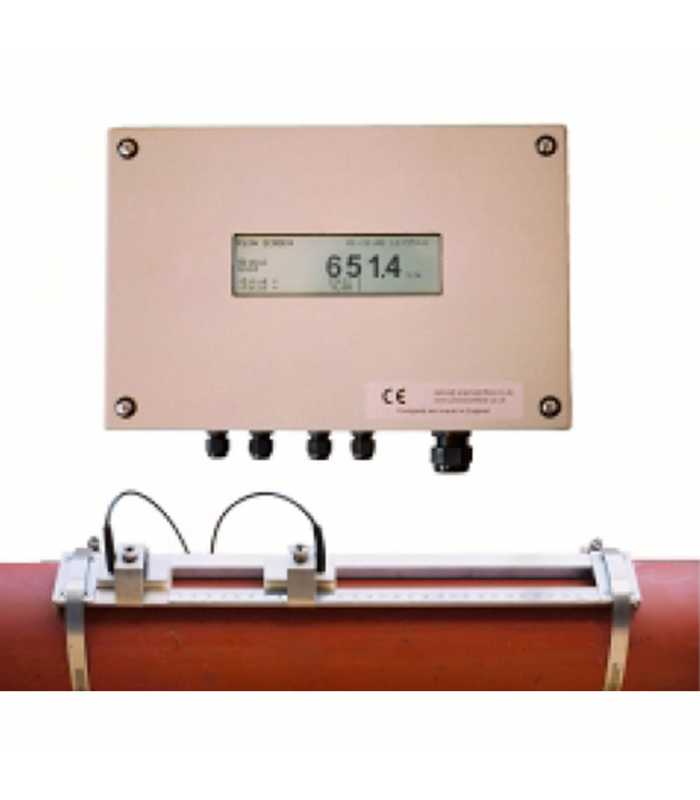 OMNI Instruments 190F [190F-WPG] Fixed Clamp-on Ultrasonic Flowmeter for Pipe Sizes: 15mm to 500mm