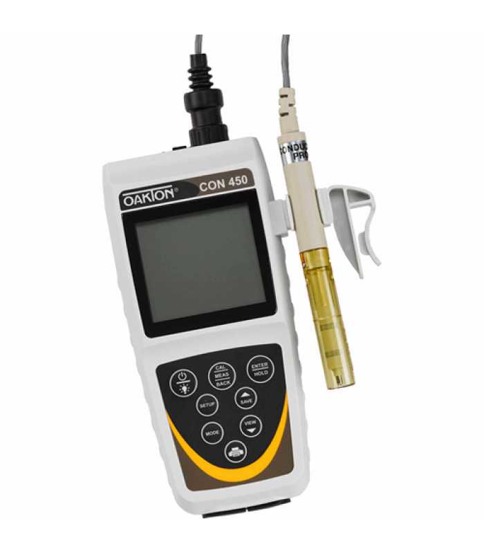 Oakton/Eutech CON 450 [WD-35608-34] Handheld Conductivity / TDS / Salinity / Temperature Meter with NIST-Traceable Calibration