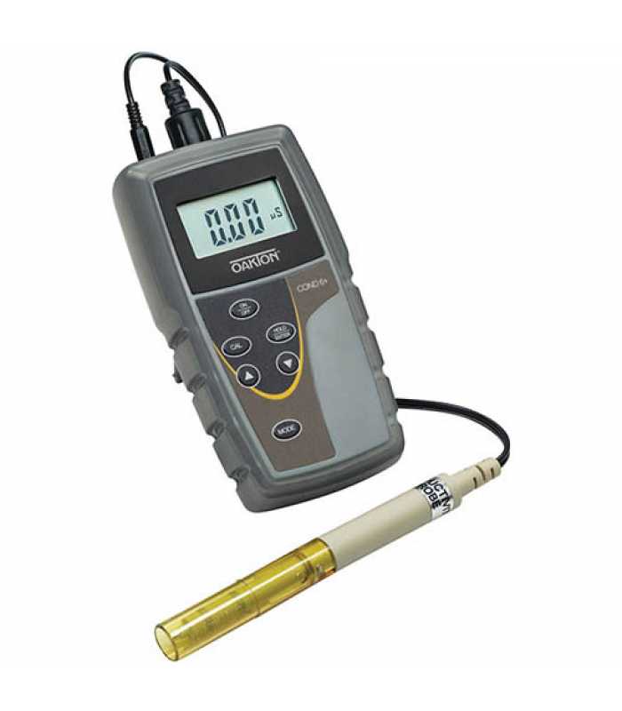 OAKTON CON 6+ [WD-35604-01] Conductivity Meter with Probe & NIST Calibration Report