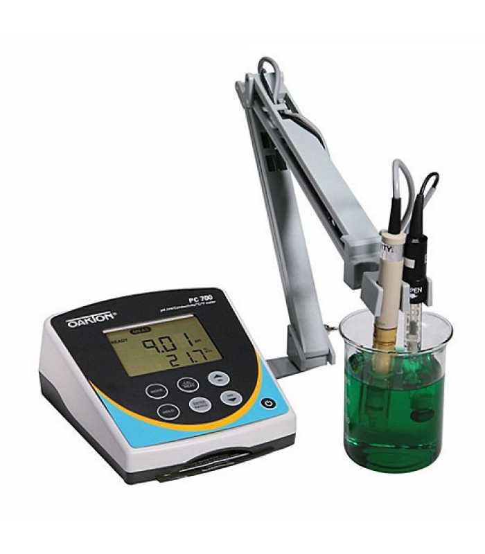 OAKTON PC 700 [WD-35413-00] pH / ORP / TDS/ Conductivity / Temperature Benchtop Meter w/ Electrode, Probe, Stand