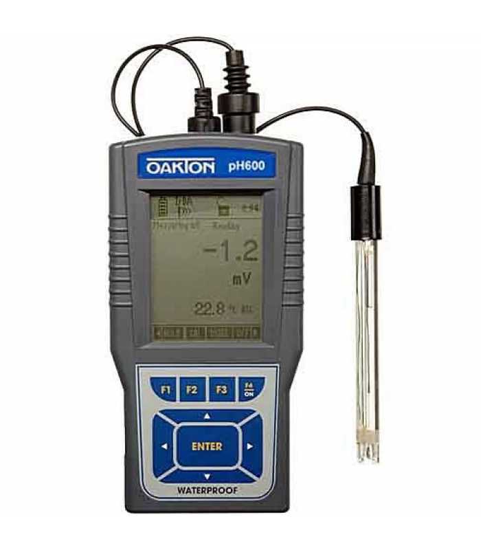 OAKTON PH 600 [WD-35418-01] Portable Waterproof pH / mV / Temperature Meter w/ Probe & NIST Calibration