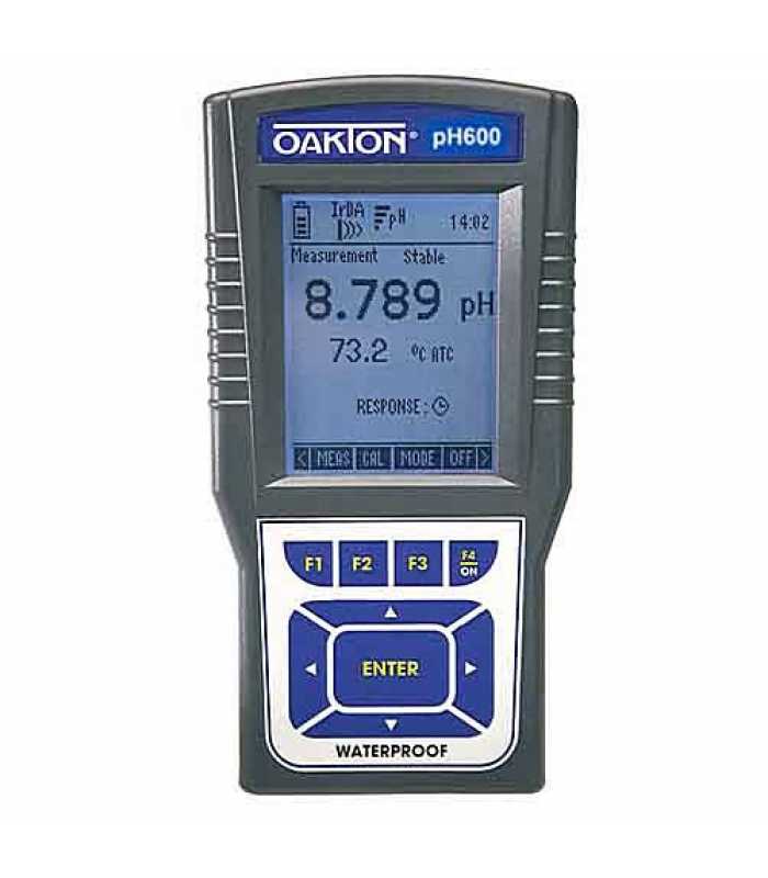 OAKTON PH 600 [WD-35418-03] Portable Waterproof pH/ mV / Temperature Meter w/ NIST Certificate Calibration