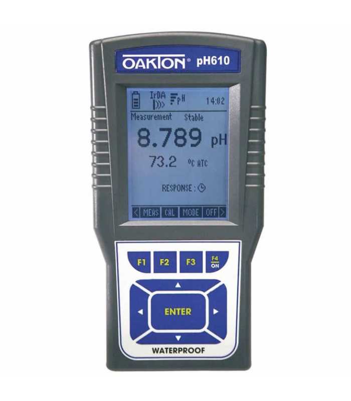 OAKTON PH 610 [WD-35418-13] Portable Waterproof pH / mV / Temperature Meter Only w/ NIST-Traceable Calibration Report