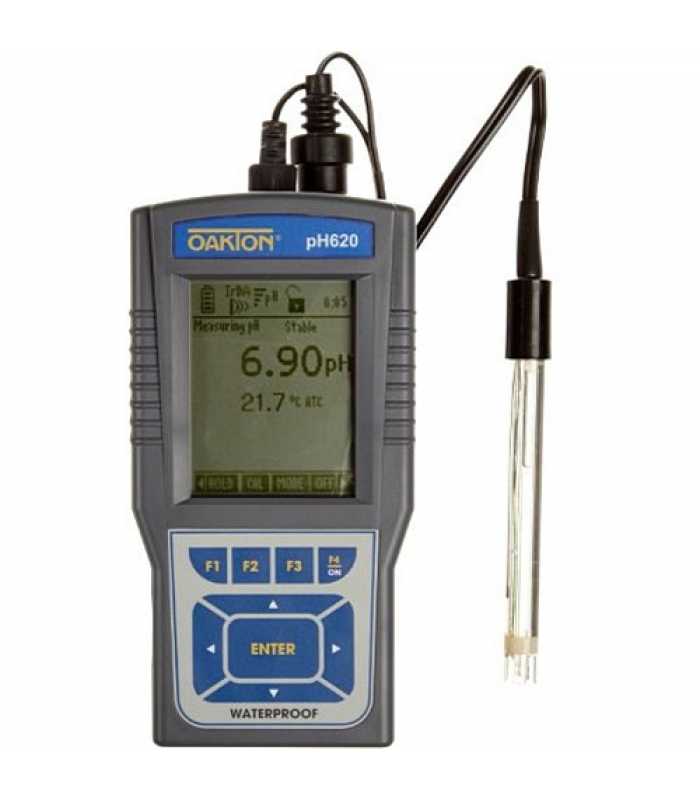 OAKTON PH 620 [WD-35418-21] Portable Waterproof pH / mV / Ion / Temperature Meter w/ Probe and NIST Certificate Calibration
