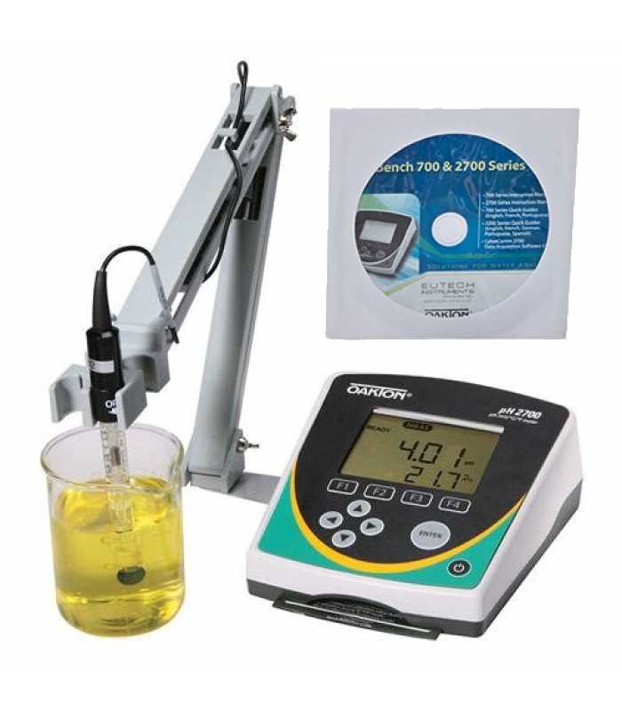 OAKTON PH 2700 [WD-35420-22] PH / Temperature Benchtop Meter with Electrode Stand And Software