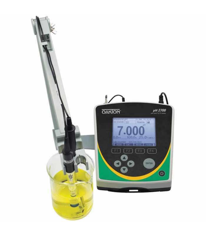 OAKTON PH 2700 [WD-35420-23] pH / Temperature Benchtop Meter with Stand, Software & NIST Calibration
