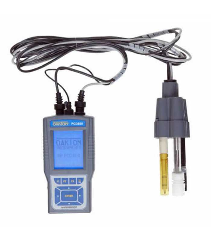 OAKTON PCD 650 [WD-35434-00] Portable Waterproof pH / mV / Ion / Conductivity / TDS / Salinity / DO / Temp. Meter w/ Probe