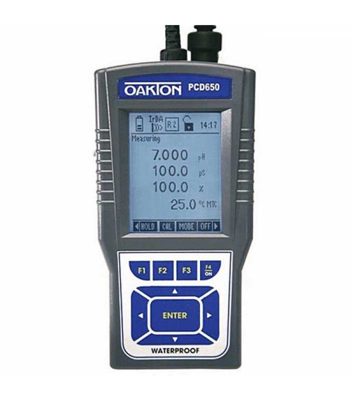 OAKTON PCD 650 [WD-35434-02] Portable Waterproof pH / mV / Ion / Conductivity / TDS / Salinity / DO / Temp. Meter Only