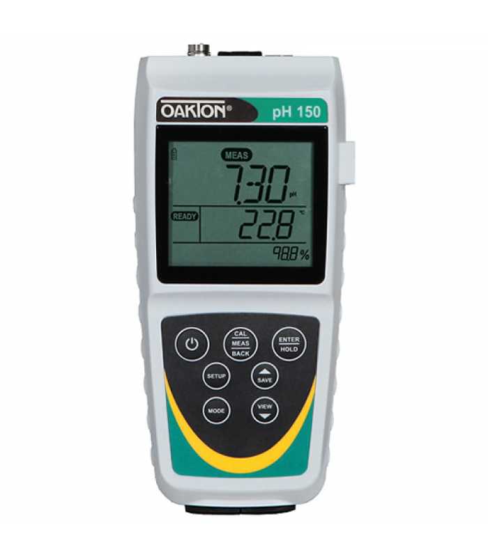 OAKTON pH 150 [WD-35614-34] pH / mV / Temperature Meter w/ NIST Certificate Calibration
