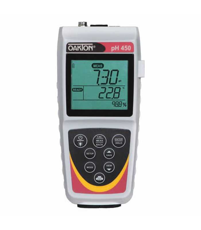OAKTON pH 450 [WD-35618-34] Portable pH / mV /Ion / Temperature Meter w/ NIST Certificate Calibration
