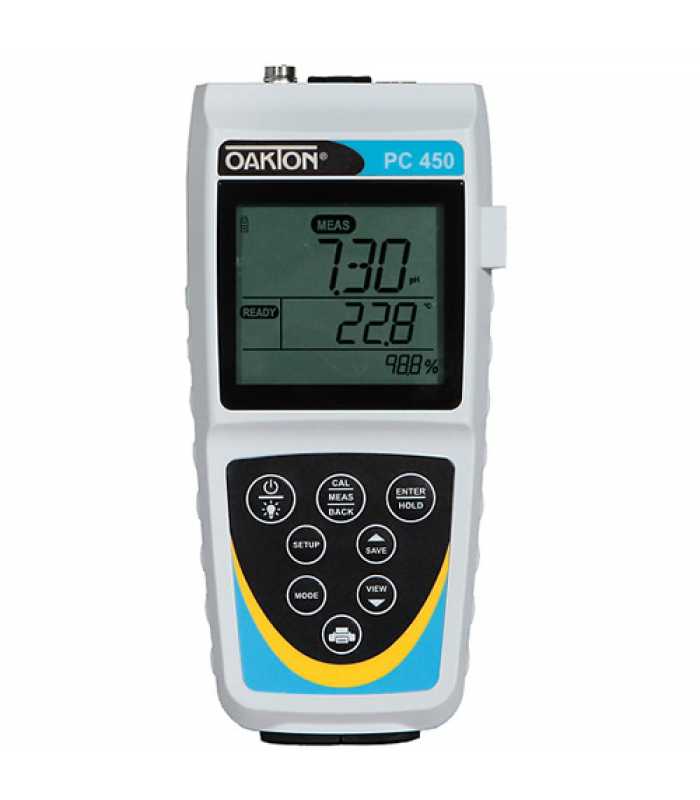 OAKTON pH/CON 450 [WD-35630-34] Portable pH / mV / Conductivity / TDS / Salinity / Temperature Meter w/ NIST Certificate Calibration