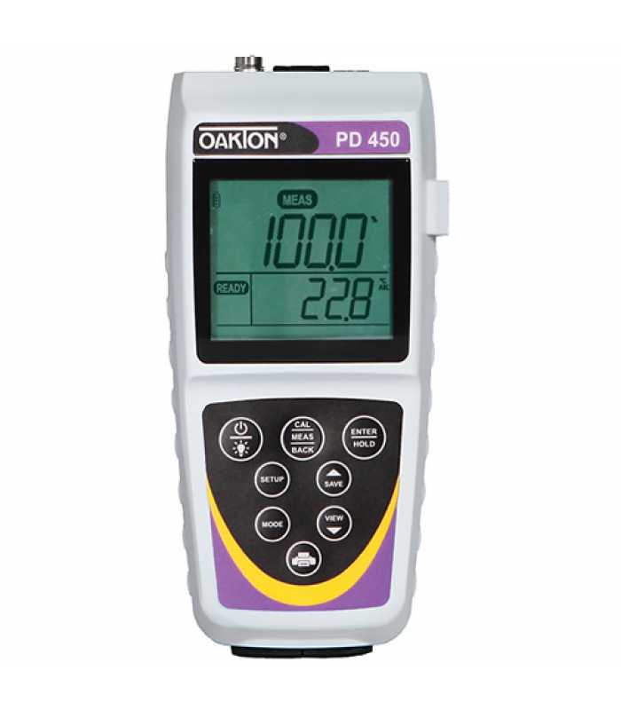 OAKTON PD 450 [WD-35632-34] Portable Waterproof pH / mV / Dissolved Oxygen Meter Only w/ NIST Certificate Calibration [DISCONTINUED SEE WD-35632-32]