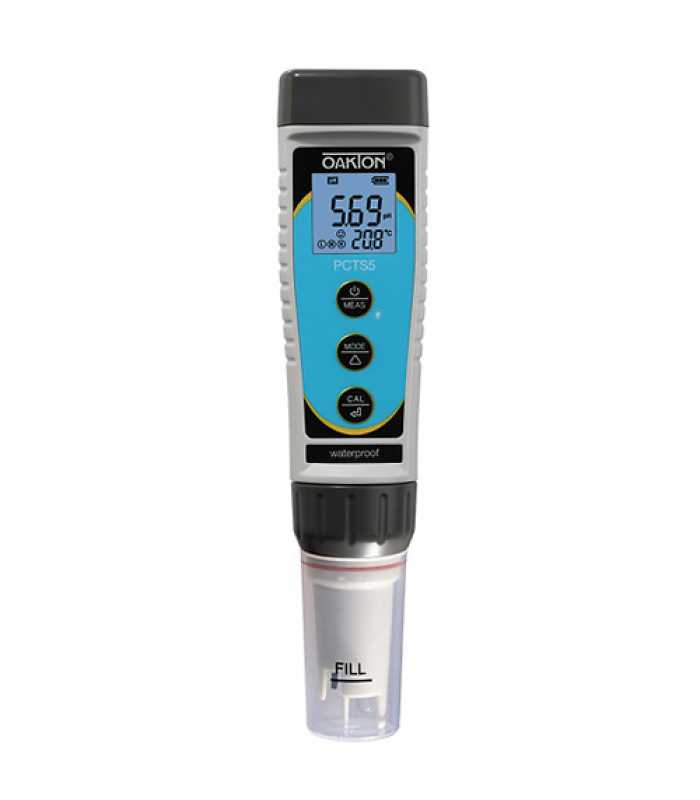 OAKTON PCTSTestr 5 [WD-35634-60] Waterproof Pocket pH / Conductivity / TDS / Salinity / Temperature Tester