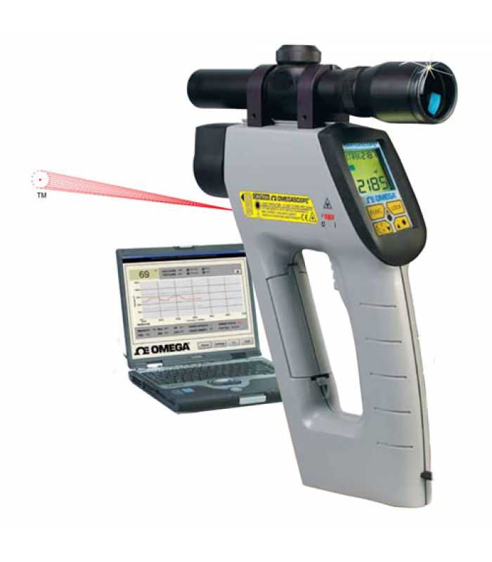 Omega OS523E [OS523E-2-SC] High Temp IR Gun with Distance Spot and with Sighting Scope -18 to 1370°C (0 to 2500°F)