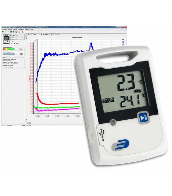 PCE Instruments Log100 [Log100-Start] Temperature and Humidity Meter with Software -20 to 50°C (-4 to 122°F)