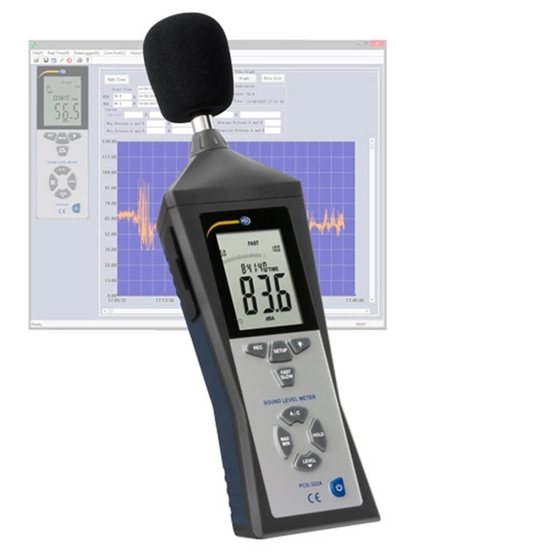 PCE Instruments PCE-322A [PCE-322A] Data Logging Sound Level Meter ...