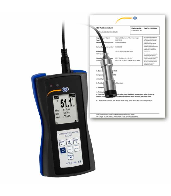 PCE Instruments PCE-CT 80 [PCE-CT 80-ICA] Ultrasonic Coating Thickness Gauge