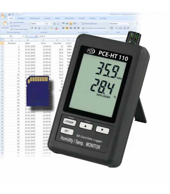 PCE Instruments PCE-HT110 [PCE-HT110] 2-Channel Temperature Meter w/ Datalogger