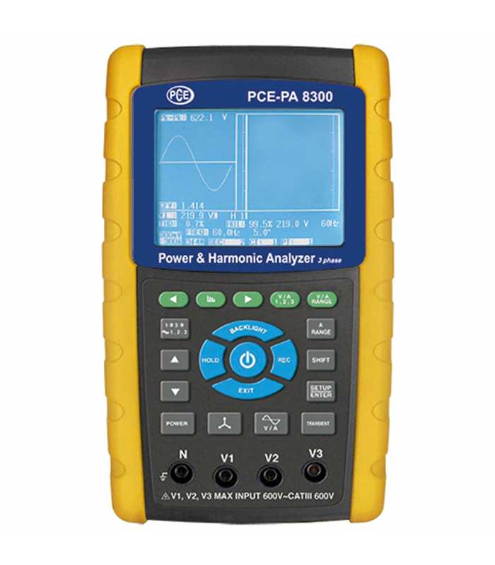 PCE Instruments PCEPA8300 [PCE-PA 8300-3000] Electrical Tester w/ 3000A AC Flexible Rogowski Coils