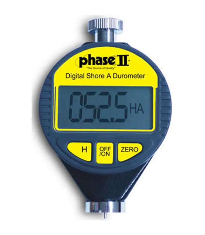 Phase II+ PHT-960 0 - 1000HSA (0 - 100HSD) Digital Shore A Durometer for Soft Rubbers and Plastics