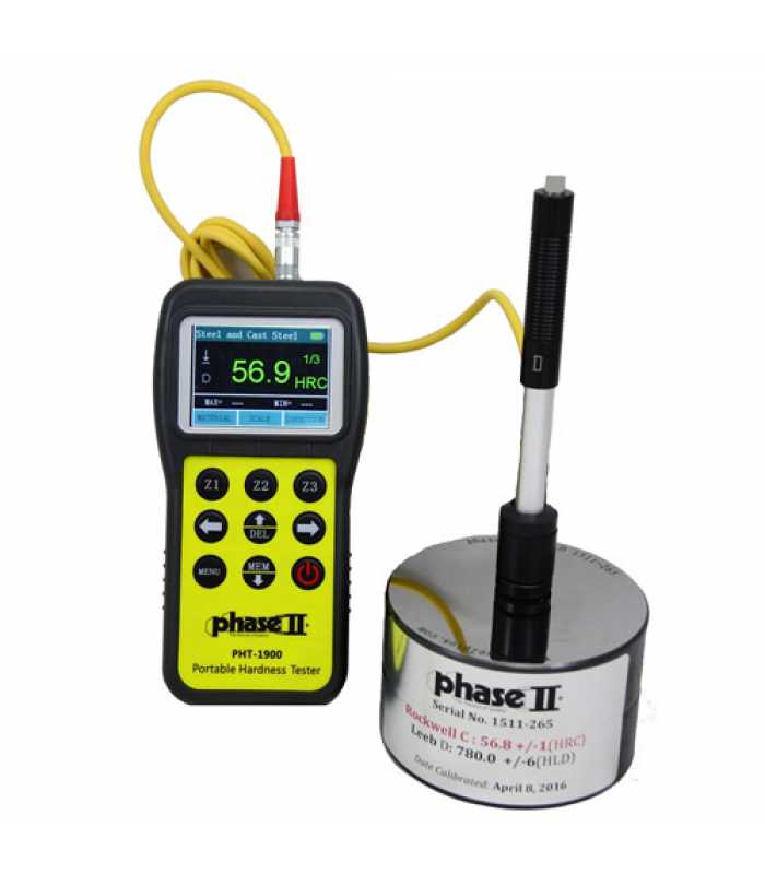 Phase II+ PHT-1900 Portable Hardness Tester with Color Display-Multi-Function