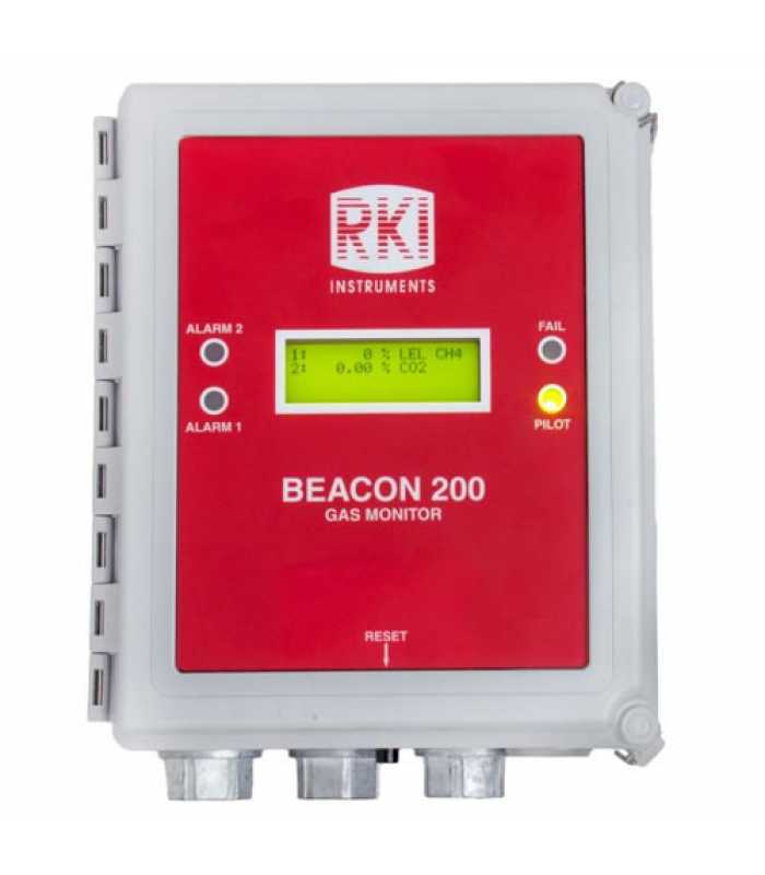 RKI Instruments Beacon 200 [72-2102-08] Gas Controller 24VDC w/ Red Strobe Light
