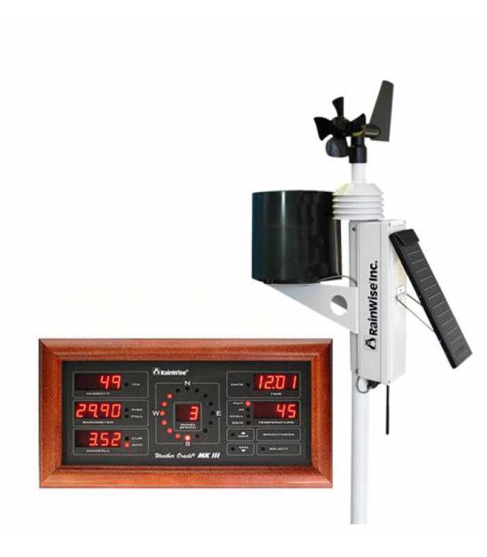RainWise MK-III-RTI [RW-MKIII-RTI-CH] Solar Powered Wireless Pro Weather Station w/ Cherry Base Unit