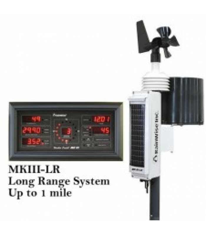 RainWise MK-III-RTI-LR [ RW-MKIII-LR-BK] Long Range (1 Mile), 2.4Ghz, Solar Wireless Pro Weather Station w/ Black Base Unit