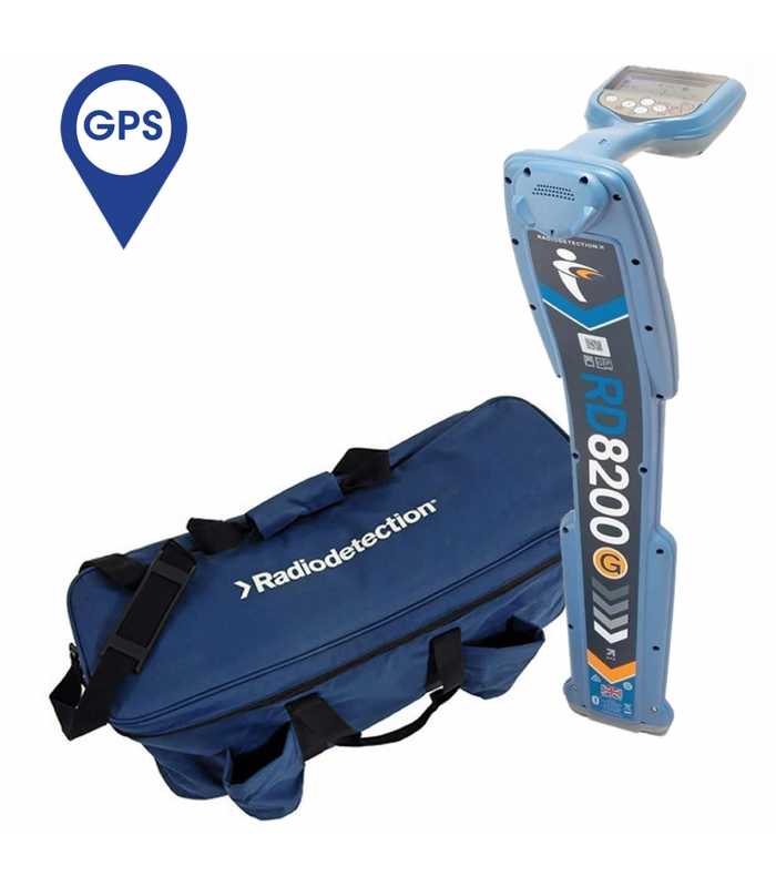 SPX Radiodetection RD8200 [10/RD8200G-BAG] Precision Pipe and Cable Locator with GPS & Carry Bag